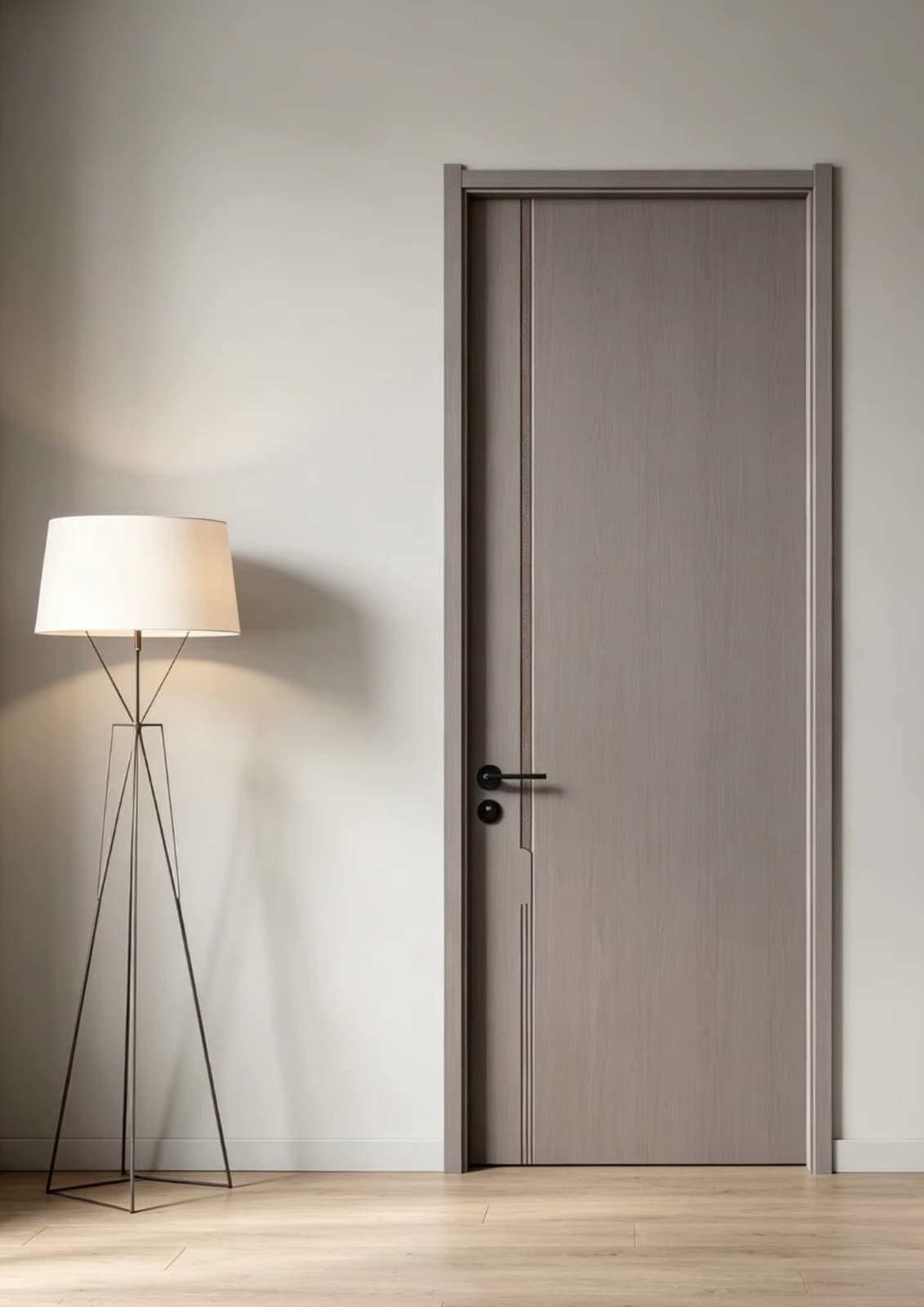 Luxury bathroom with waterproof WPC door